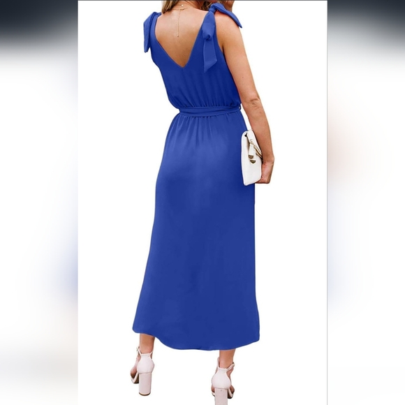 Royal Blue Women's Summer Dress - Picture 2 of 2